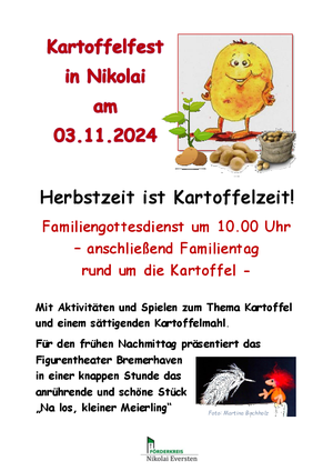 Kartoffelfest am 3.11. in der Nikolaigemeinde